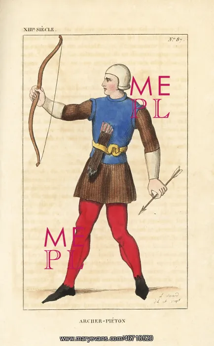 : French infantry archer, 13th century : French infantry archer, 13th century