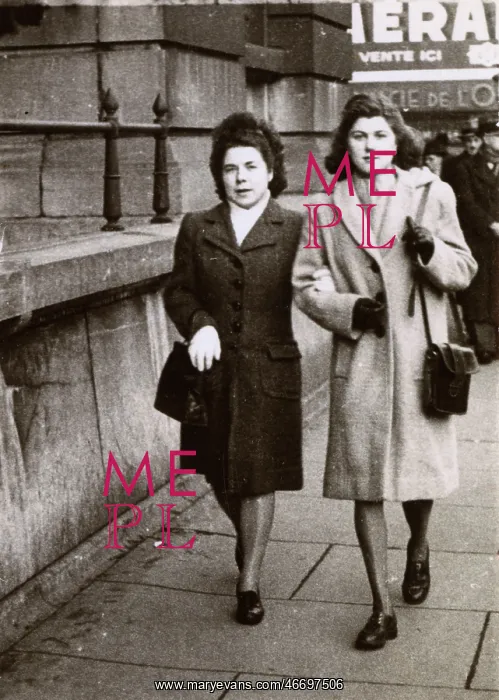 : Two French ladies out for a stroll : Two French ladies out for a stroll