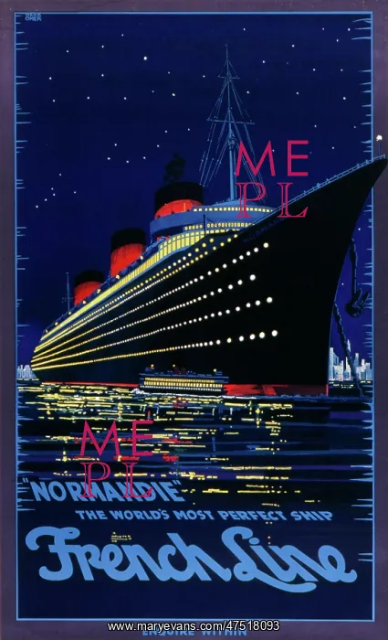 : French Line Normandie poster : French Line Normandie poster