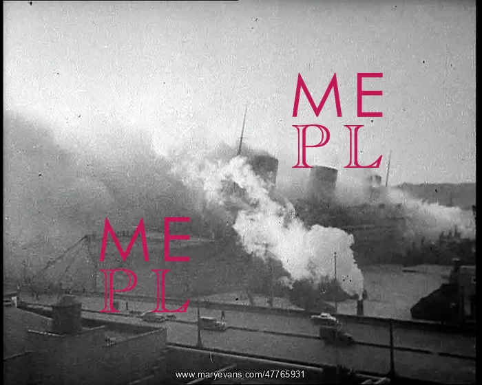 : French Liner Ship SS Normandie Burning in : French Liner Ship SS Normandie Burning in