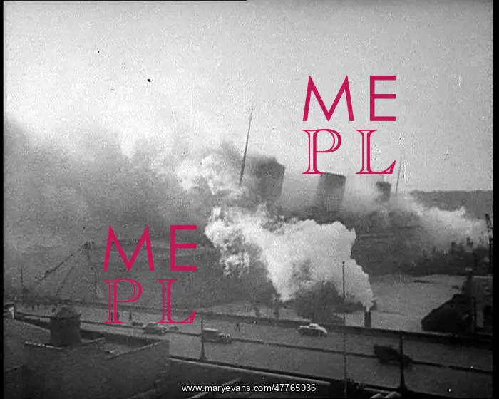 : French Liner Ship SS Normandie Burning in : French Liner Ship SS Normandie Burning in