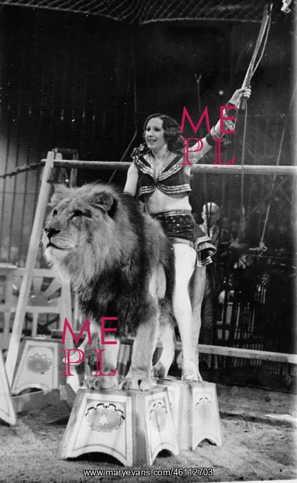 : The French lion tamer Violette D : The French lion tamer Violette D