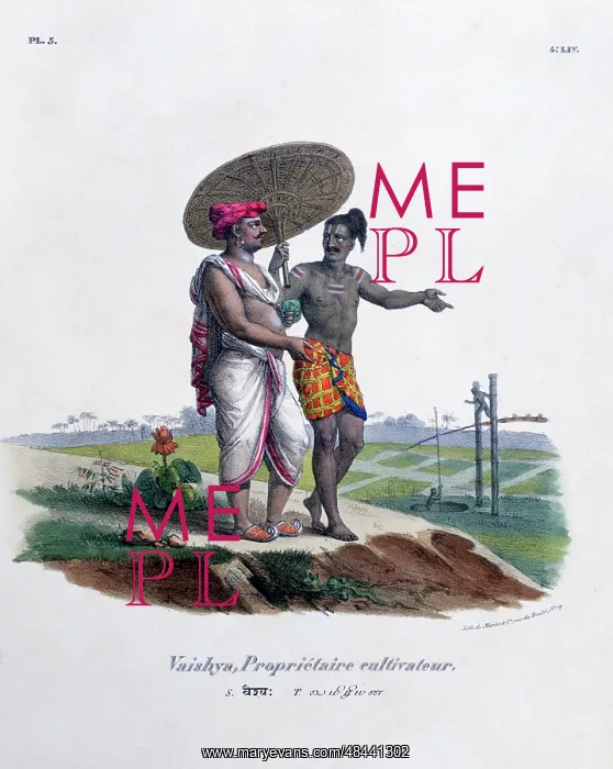 : French lithograph of landowners in conversation; : French lithograph of landowners in conversation;