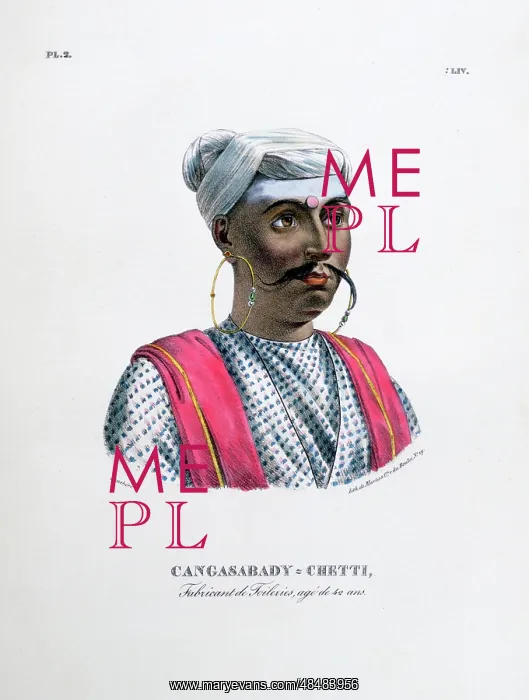 : French lithograph of a member of the Hindu Cangasabady : French lithograph of a member of the Hindu Cangasabady