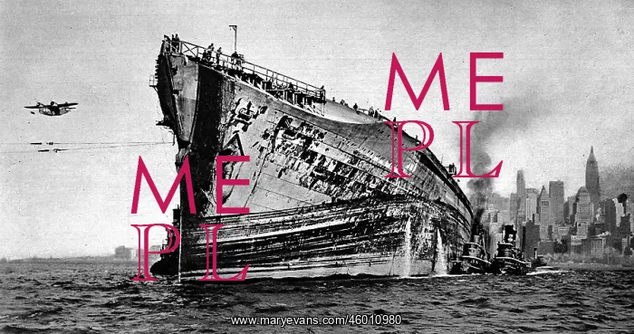 : French luxury liner, Normandie, in New York Harbour, Novem : French luxury liner, Normandie, in New York Harbour, Novem