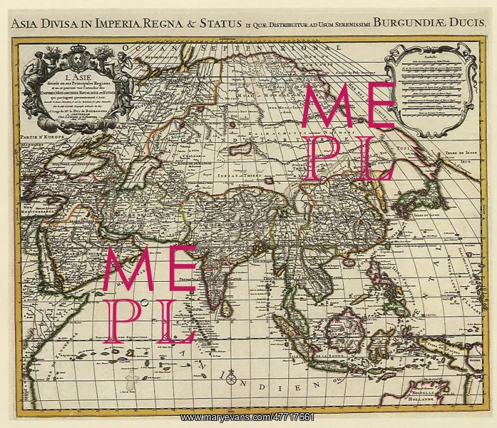 : French Map of Asia 1700 : French Map of Asia 1700