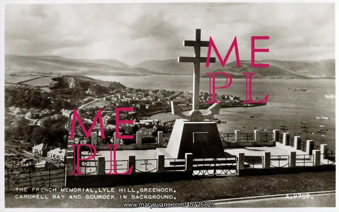: The French Memorial - Lyle Hill, Greenock : The French Memorial - Lyle Hill, Greenock