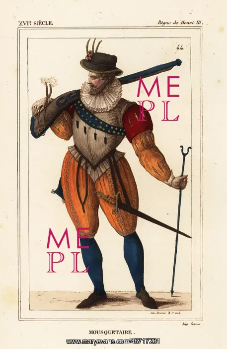 : French musketeer, 1586 : French musketeer, 1586