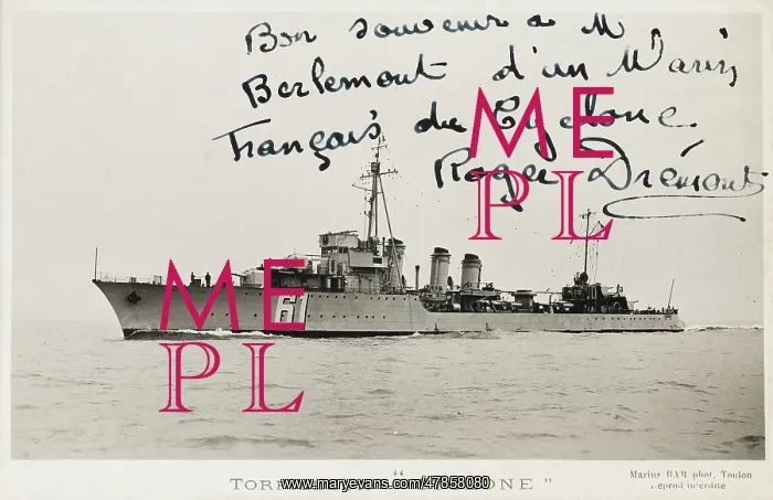  : French Navy Destroyer WWII