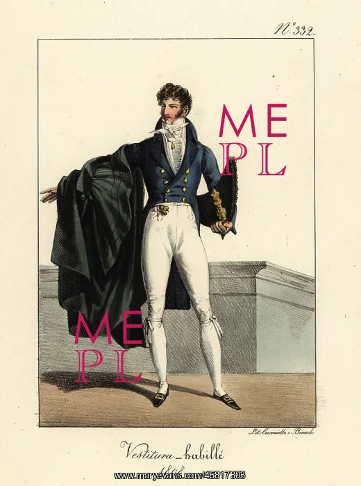  : French noble in formal clothes, 1808