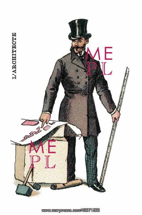 : French Occupations card series game 1890s : French Occupations card series game 1890s
