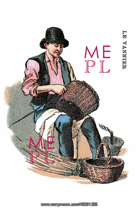 : French Occupations card series game 1890s : French Occupations card series game 1890s