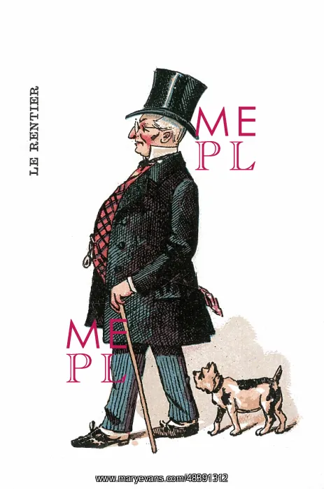: French Occupations card series game 1890s : French Occupations card series game 1890s