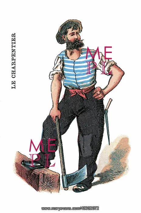 : French Occupations card series game 1890s : French Occupations card series game 1890s