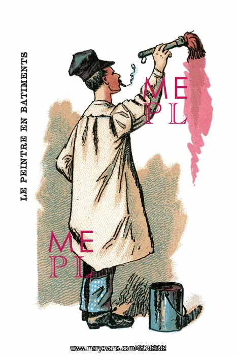: French Occupations card series game 1890s : French Occupations card series game 1890s