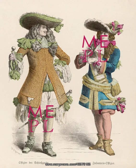 : French Officers circa 1690 : French Officers circa 1690