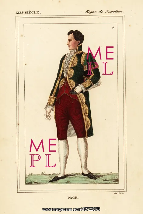 : French page boy, Napoleonic era : French page boy, Napoleonic era