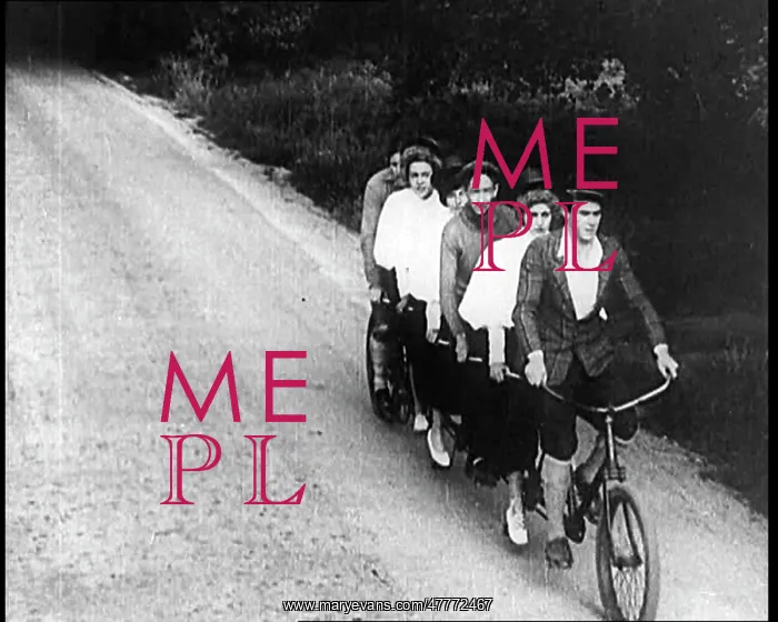: French People Riding Tandem Bicycle Down A Road : French People Riding Tandem Bicycle Down A Road