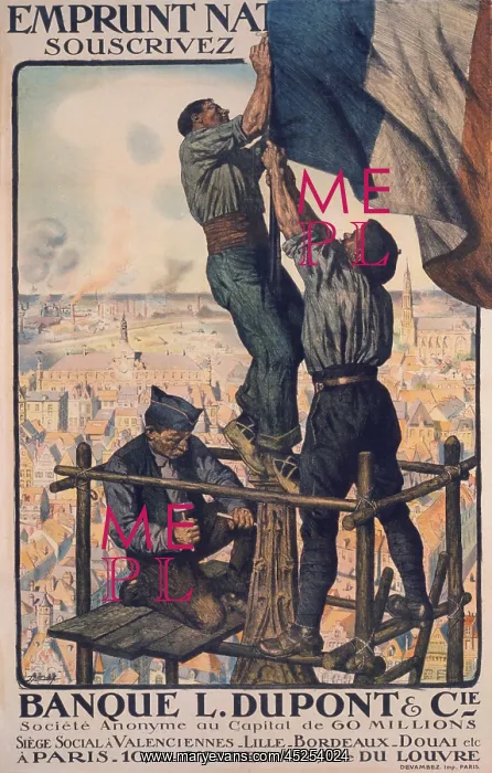  : French Post-WW1 era poster urging subscription