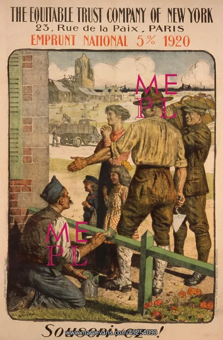 : French Post-WW1 era poster urging subscription : French Post-WW1 era poster urging subscription