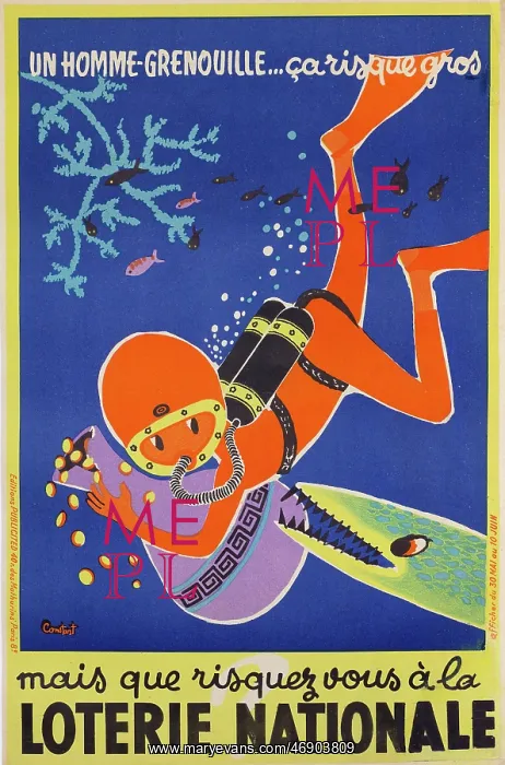 : French poster, advertisement for National Lottery : French poster, advertisement for National Lottery