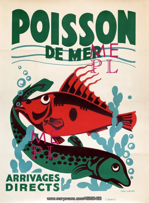 : French poster, fish from the sea : French poster, fish from the sea