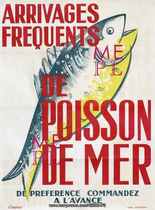 : French poster, fish from the sea : French poster, fish from the sea