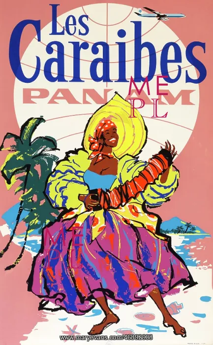: French poster, PANAM to the Caribbean : French poster, PANAM to the Caribbean
