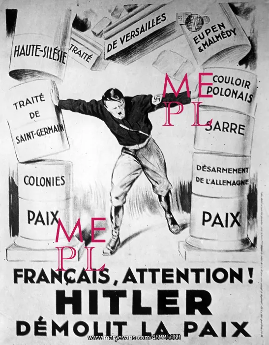 : French poster warns against Hitler, 1933 : French poster warns against Hitler, 1933