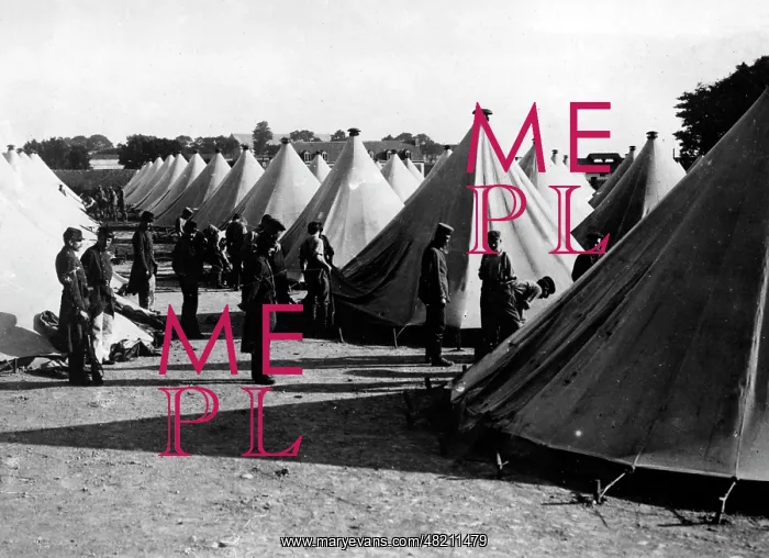: French POW camp made of tents : French POW camp made of tents