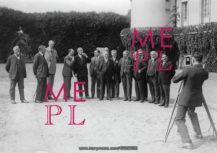 : French President Gaston Doumergue with : French President Gaston Doumergue with