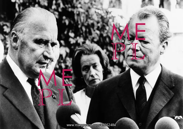 : French President Georges Pompidou (left) Munich : French President Georges Pompidou (left) Munich
