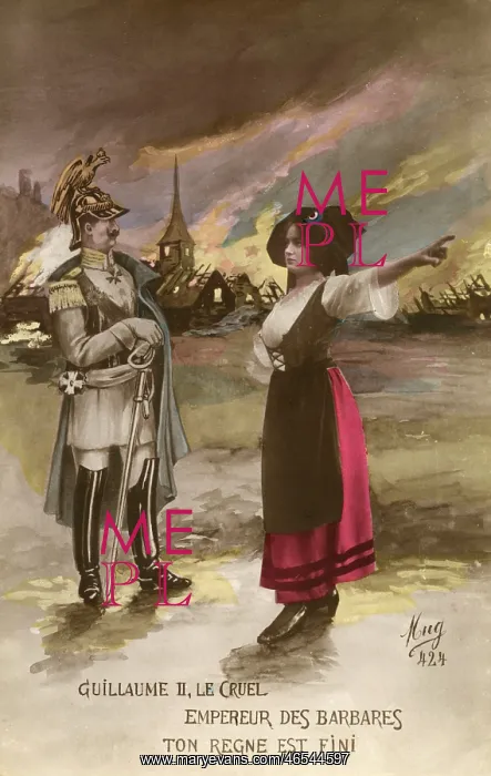 : French Propaganda postcard - WWI : French Propaganda postcard - WWI