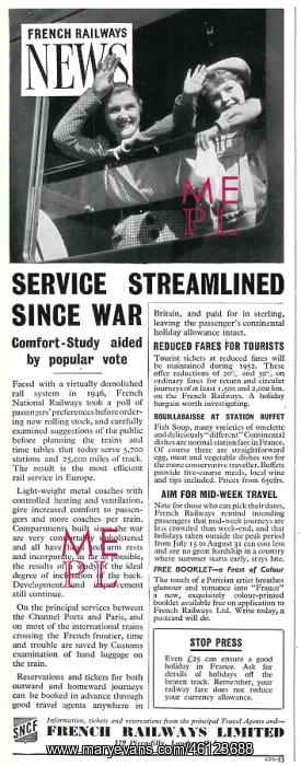 : French Railway News - Service Streamlined since War : French Railway News - Service Streamlined since War