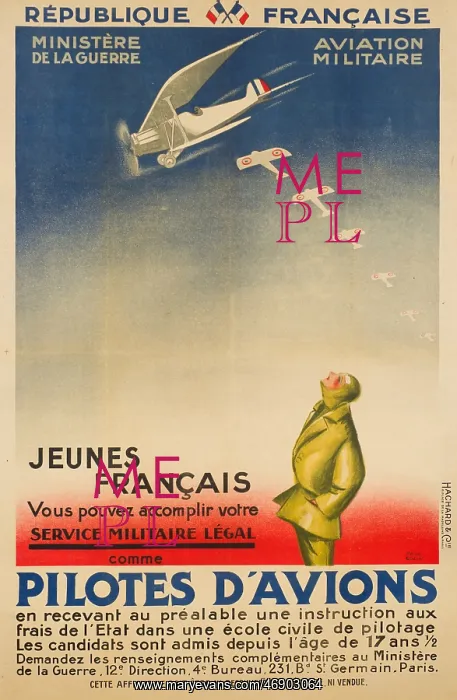 : French recruitment poster for pilots : French recruitment poster for pilots