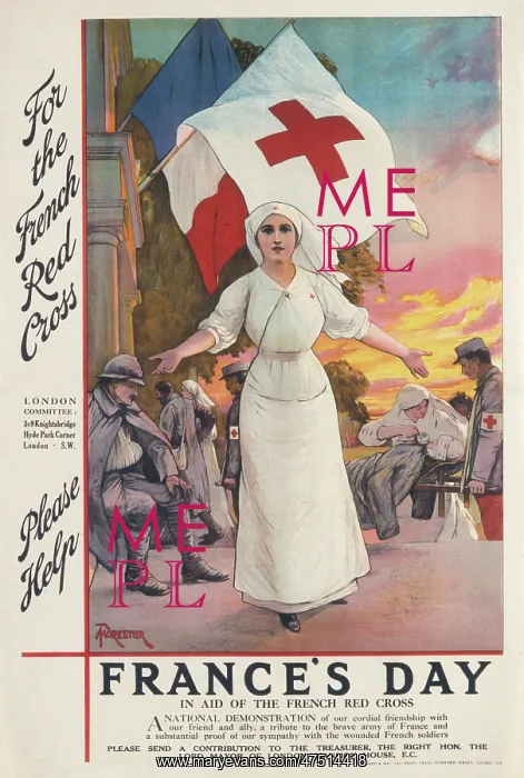 : FRENCH RED CROSS POSTER : FRENCH RED CROSS POSTER