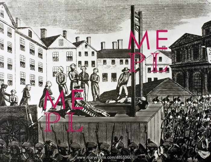 : French Revolution (1789-1799). Execution of 9 young immigran : French Revolution (1789-1799). Execution of 9 young immigran