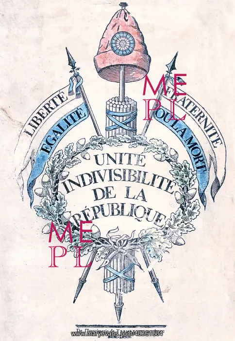 : French Revolution 1789: Allegorical emblem of : French Revolution 1789: Allegorical emblem of