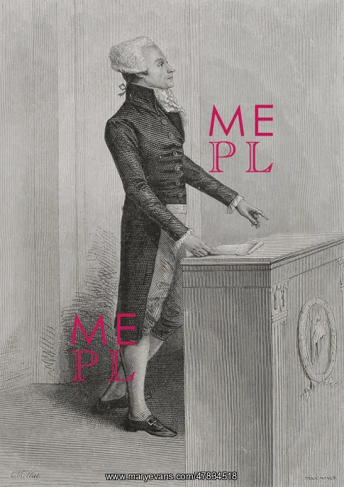 : French Revolution. Portrait of Robespierre speaking : French Revolution. Portrait of Robespierre speaking