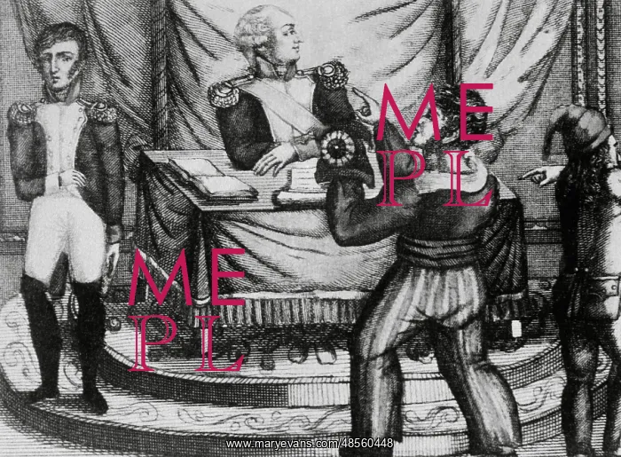 : French Revolution. Sansculottes offering the Phrygian cap to : French Revolution. Sansculottes offering the Phrygian cap to