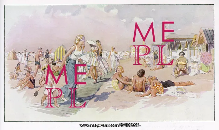 : French Riviera beach scene 1938 : French Riviera beach scene 1938