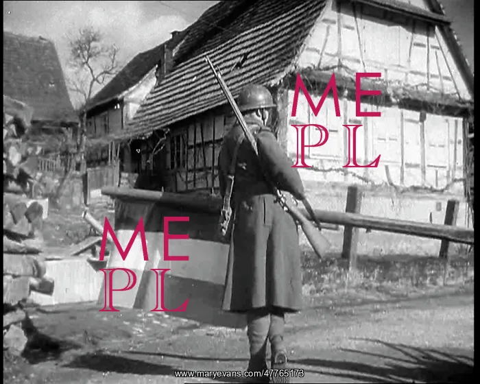 : French Soldier Standing in a Defensive Position : French Soldier Standing in a Defensive Position
