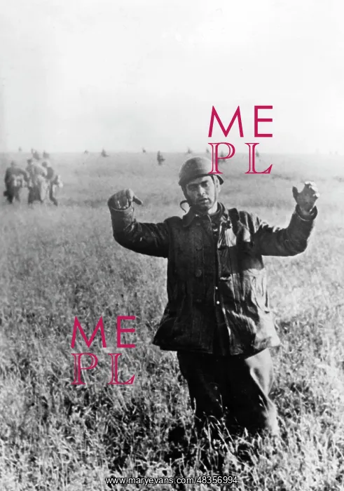 : A French soldier surrenders, 1960 : A French soldier surrenders, 1960