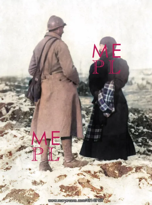  : French soldier and wife, Western Front, WW1