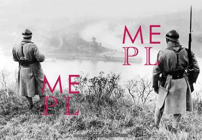 : French soldiers on Deutsches Eck, 1929 : French soldiers on Deutsches Eck, 1929