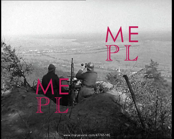 : French Soldiers on a Hill Looking Out Over : French Soldiers on a Hill Looking Out Over
