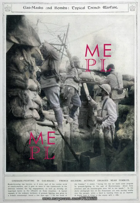 : French soldiers using gas masks, WW1 : French soldiers using gas masks, WW1