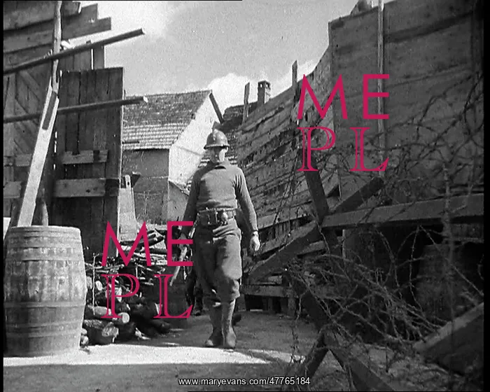 : French Soldiers Walking Through Defensive Positions : French Soldiers Walking Through Defensive Positions