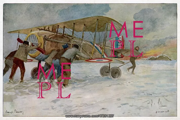 : FRENCH SPAD ON AIRFIELD : FRENCH SPAD ON AIRFIELD