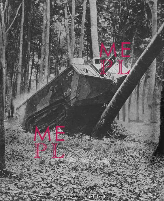 : French tank on a test drive, 1916 : French tank on a test drive, 1916